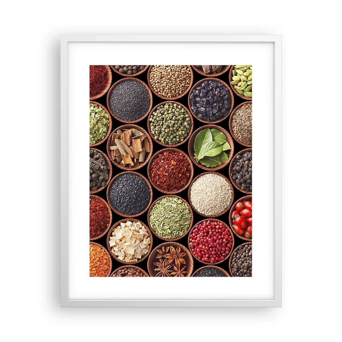 Plagát v bielom ráme - Všetky chute sveta - 40x50 cm