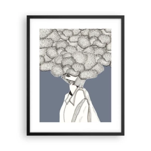 Plagát v čiernom ráme - S hlavou v oblakoch - 40x50 cm