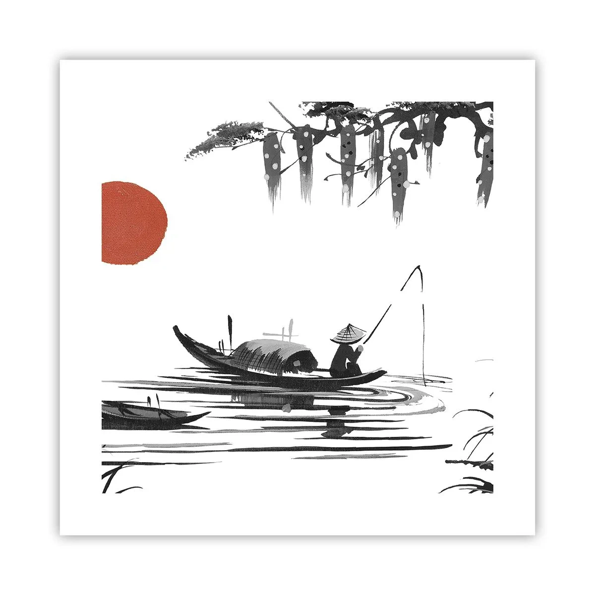 Plagát - Ázijské popoludnie - 40x40 cm