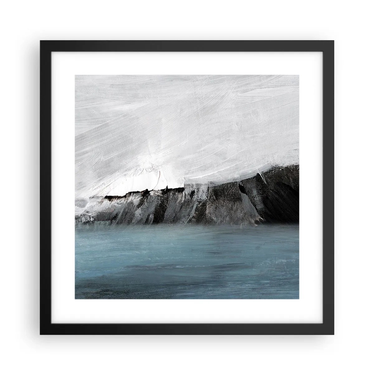 Plagát v čiernom ráme - Voda – zem: stret živlov - 40x40 cm
