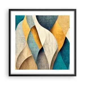 Plagát v čiernom ráme - Rytmus a vlnenie - 50x50 cm