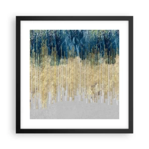 Plagát v čiernom ráme - Pozlátená hranica - 40x40 cm