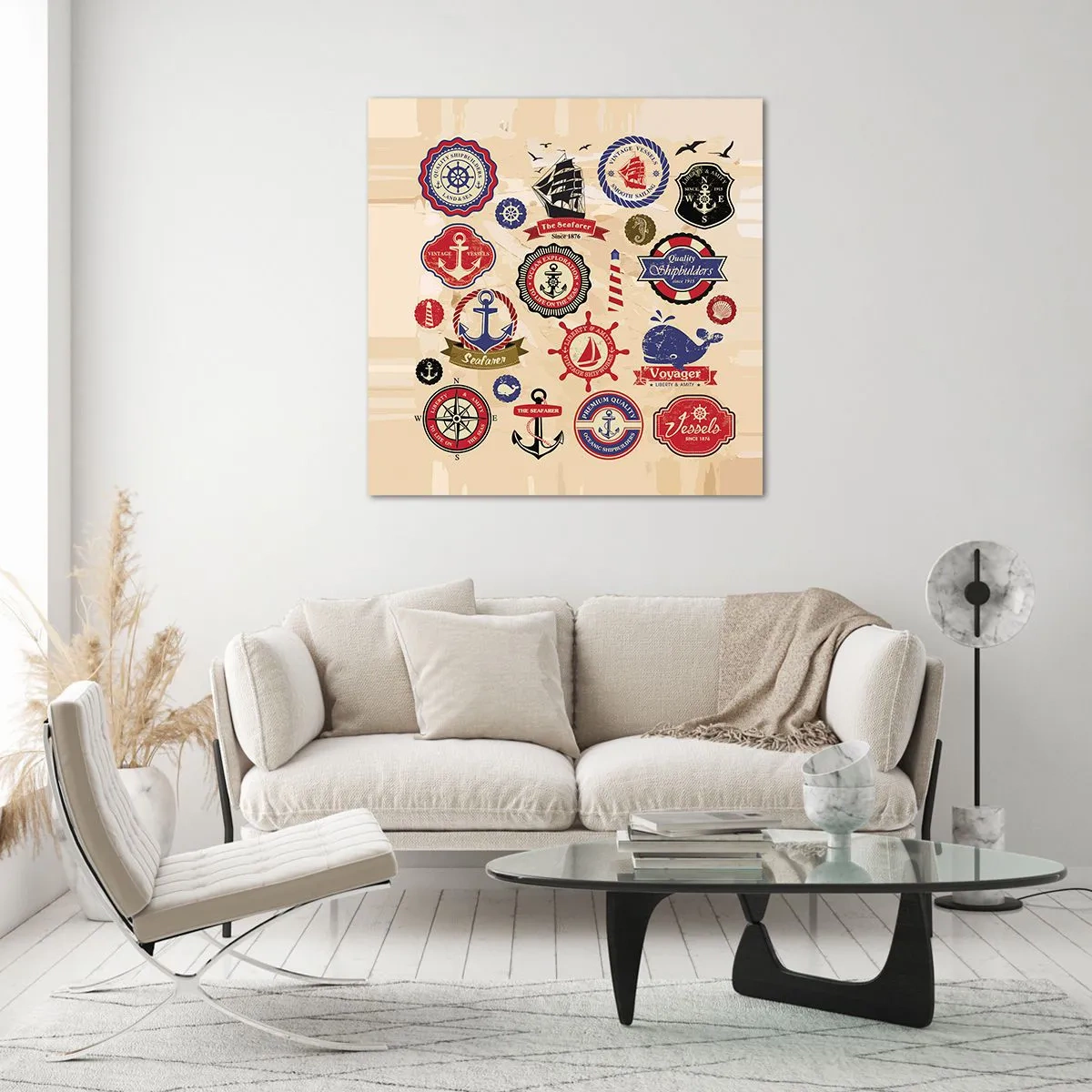 Obraz na skle - Námornícke bratstvo - 60x60 cm