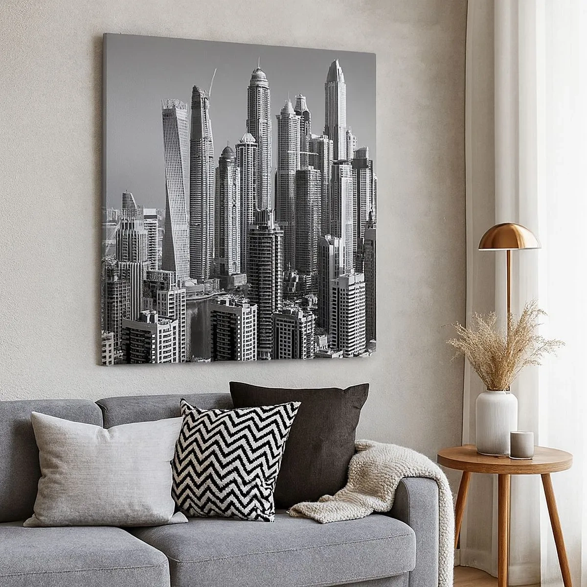 Obraz na plátne - Mesto nad púšťou - 30x30 cm