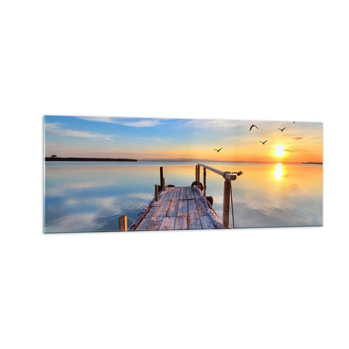 Obraz na skle - Ísť pred seba smerom k slnku - 140x50 cm