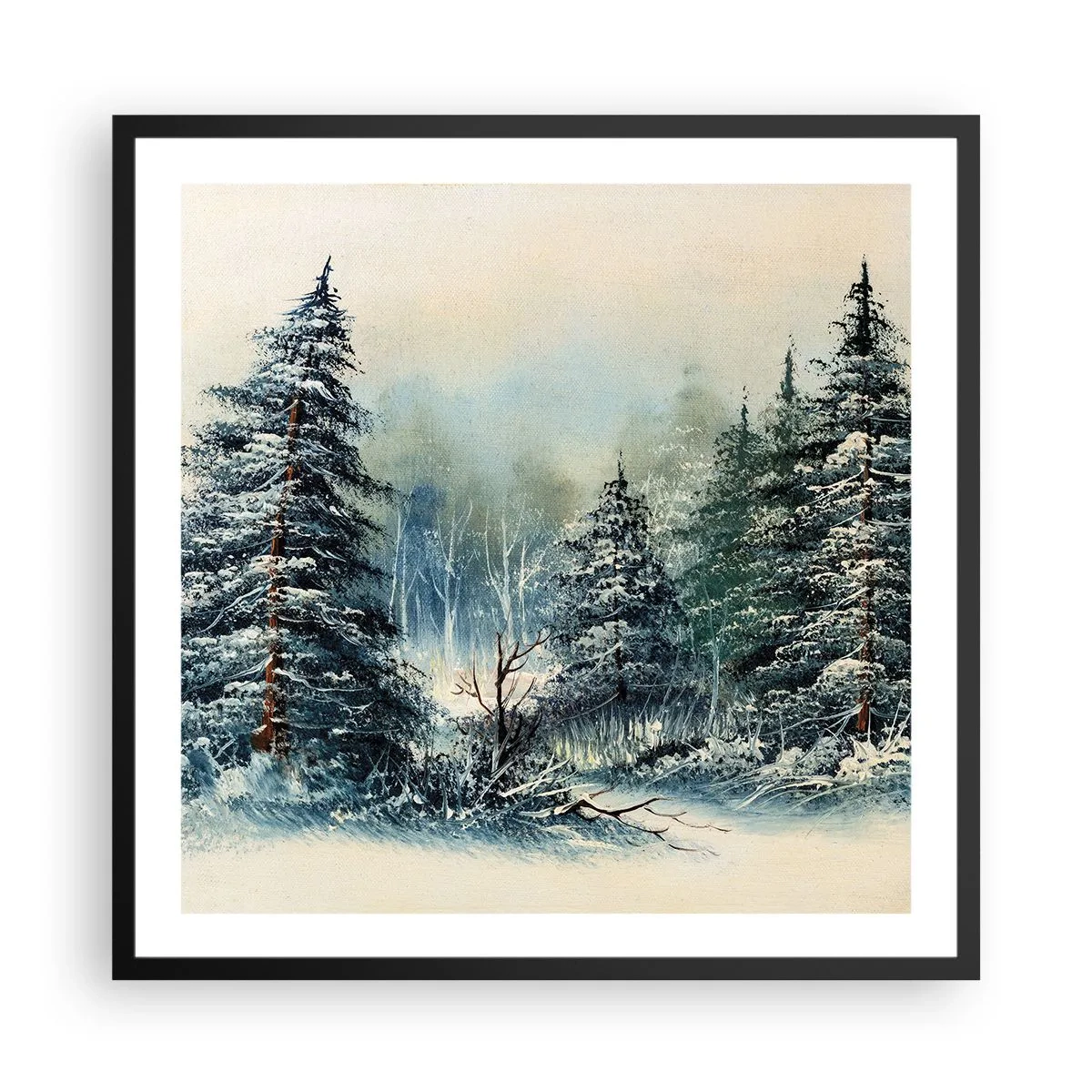 Plagát v čiernom ráme - Pripravenie na Vianoce - 60x60 cm