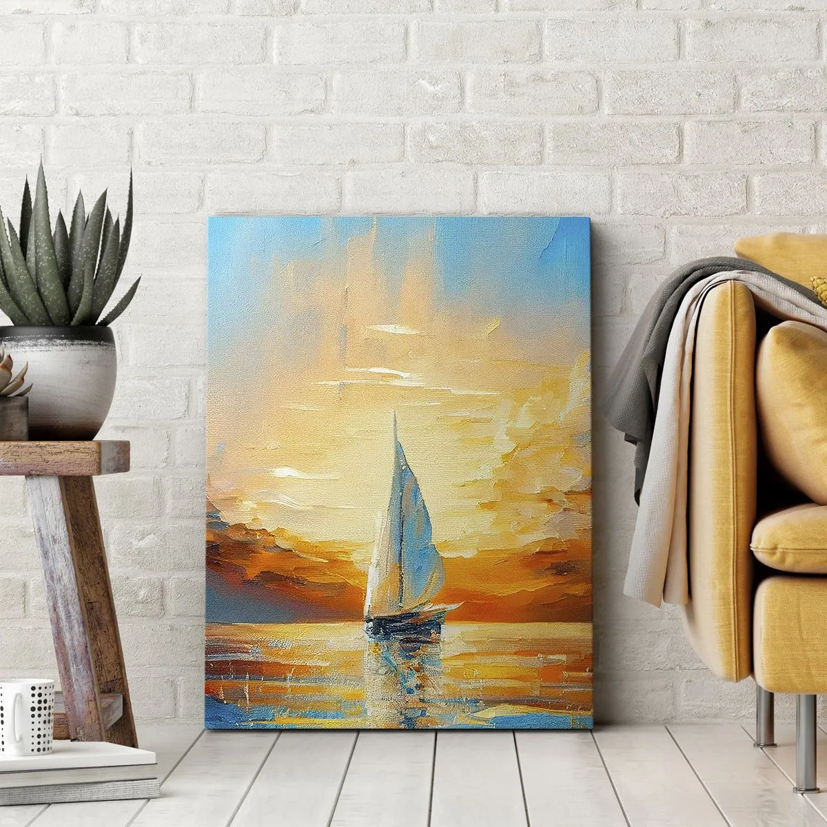 Obraz na plátne - Plavba v zlate - 50x70 cm