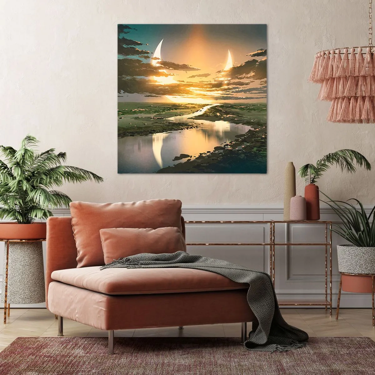 Obraz na plátne - Niekde vo vzdialenej galaxii - 70x70 cm