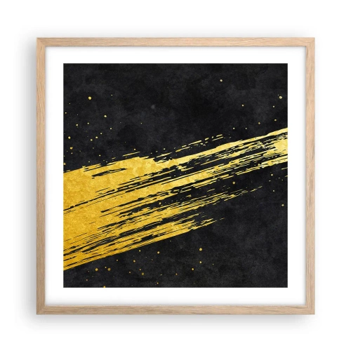 Plagát v ráme zo svetlého duba - Skok do hyperpriestoru - 50x50 cm