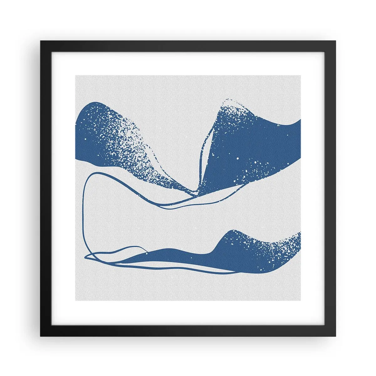 Plagát v čiernom ráme - Okrídlená abstrakcia - 40x40 cm