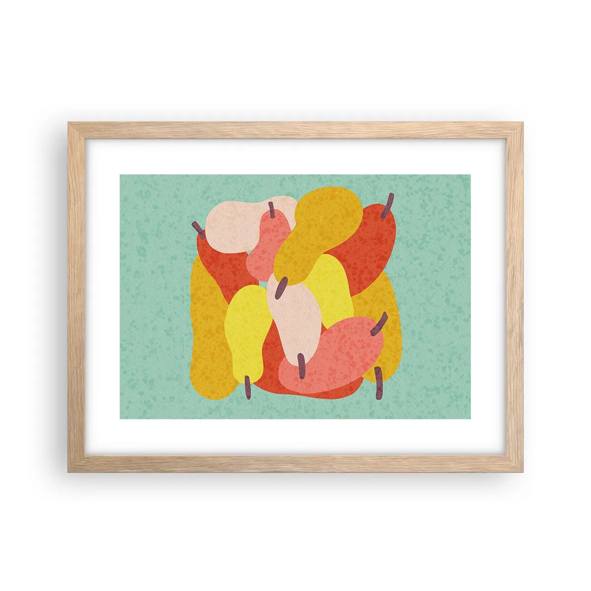 Plagát v ráme zo svetlého duba - Ochutnajte letné slnko - 40x30 cm