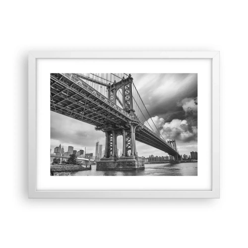 Plagát v bielom ráme - Do srdca mesta - 40x30 cm