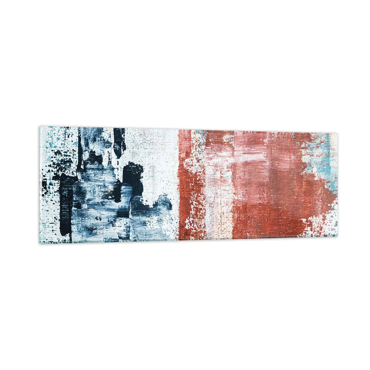 Obraz na skle - Abstraktné pol na pol - 90x30 cm