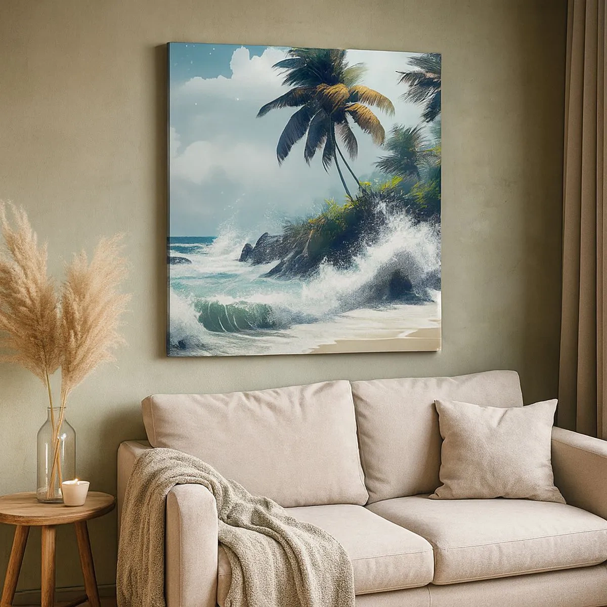 Obraz na plátne - Na tropickom pobreží - 30x30 cm