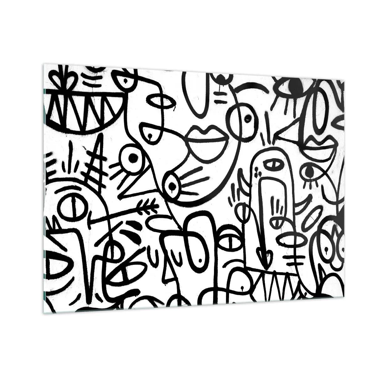 Obraz na skle - Tváre a preludy - 100x70 cm