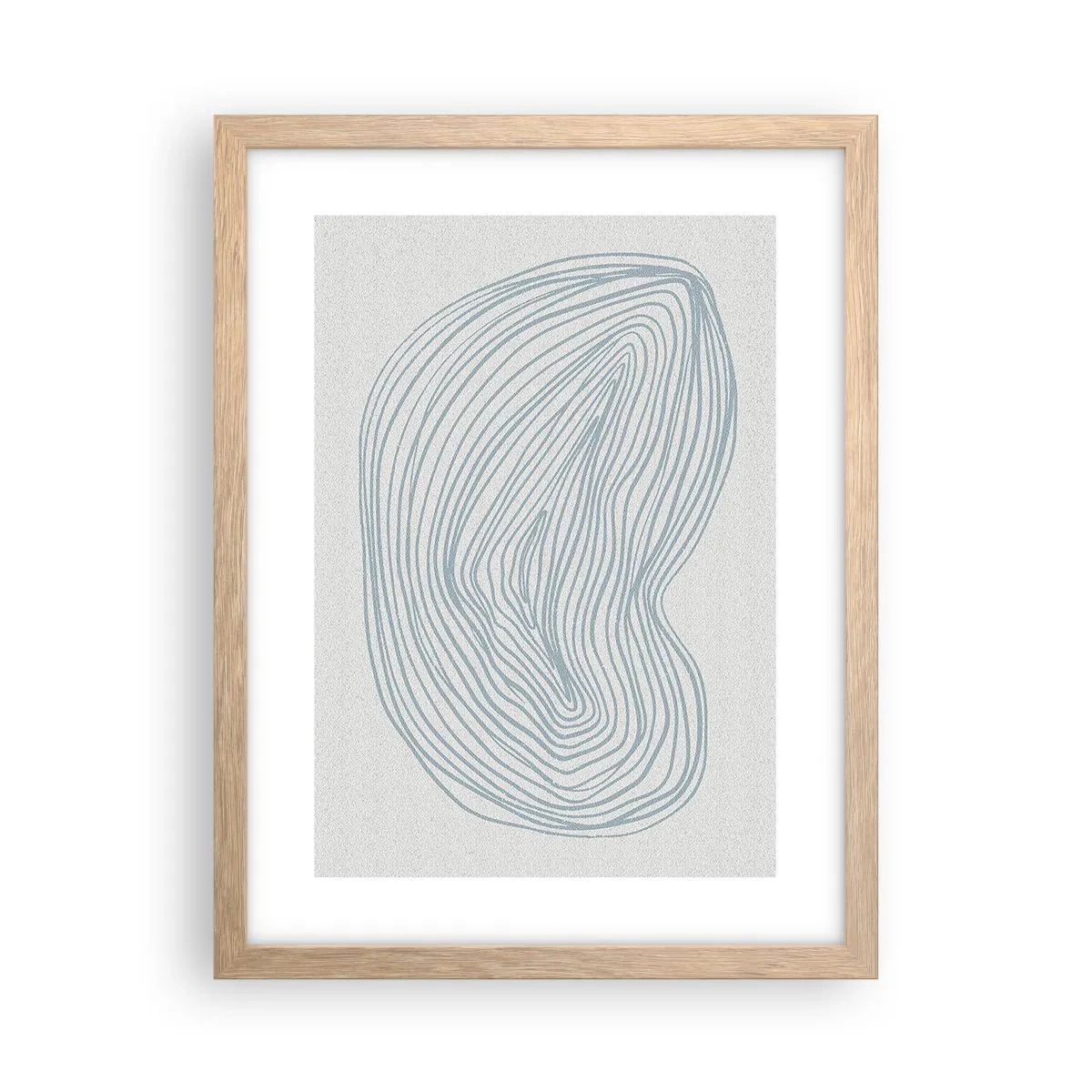 Plagát v ráme zo svetlého duba - Úsmev kvapky - 30x40 cm