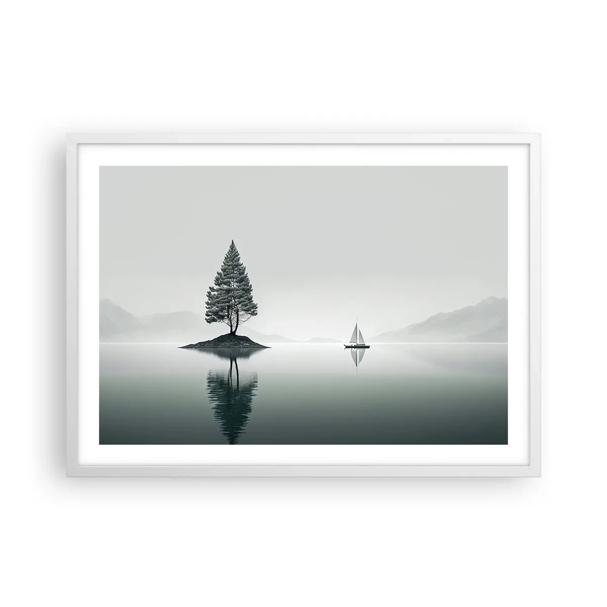 Plagát v bielom ráme - Snívanie - 70x50 cm