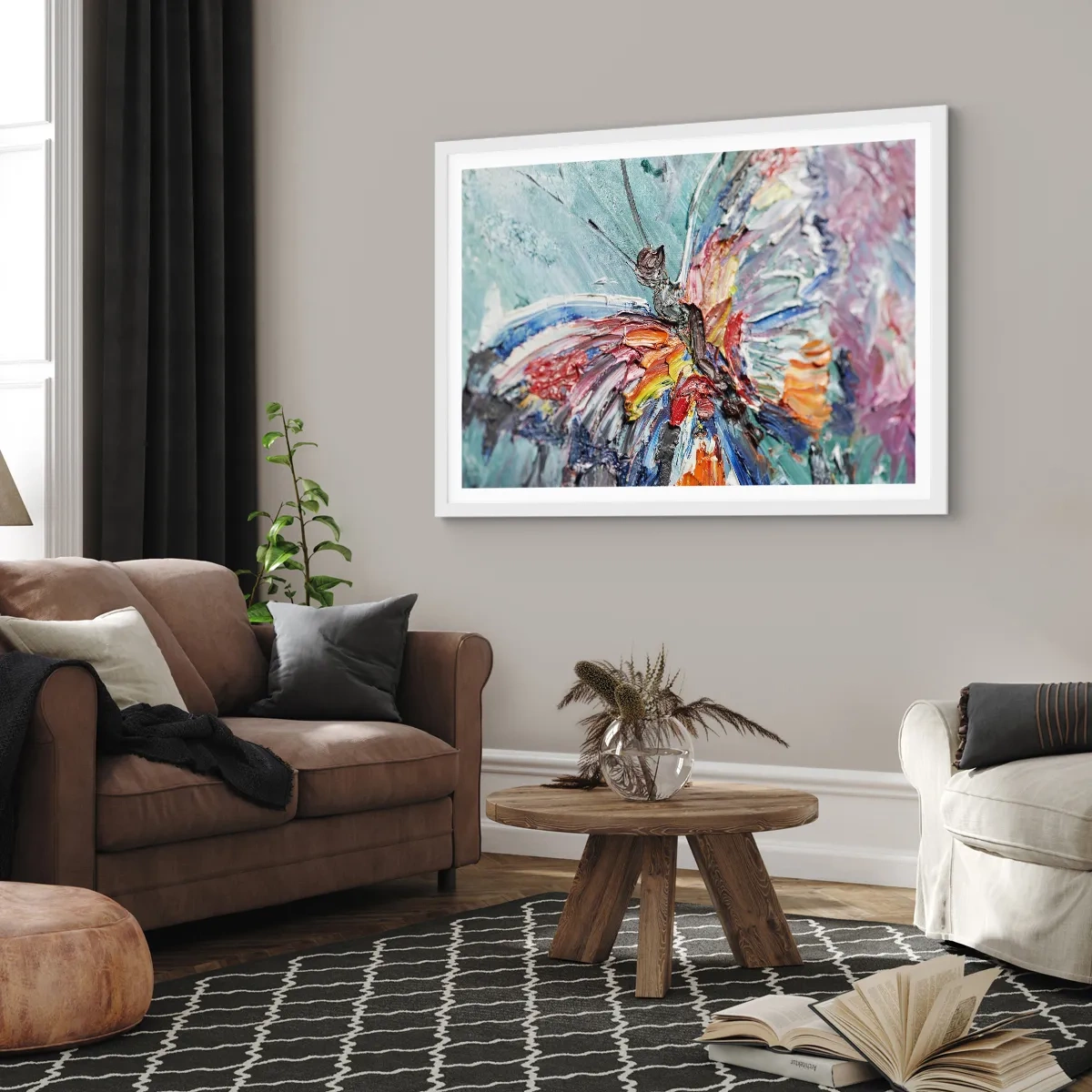 Plagát v bielom ráme - Namaľovaný prírodou - 70x50 cm