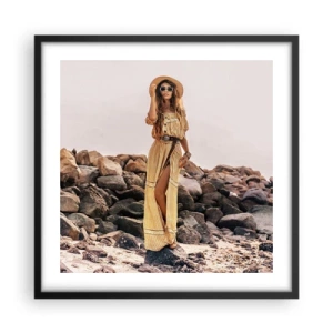 Plagát v čiernom ráme - Kúzlo kameňov - 50x50 cm