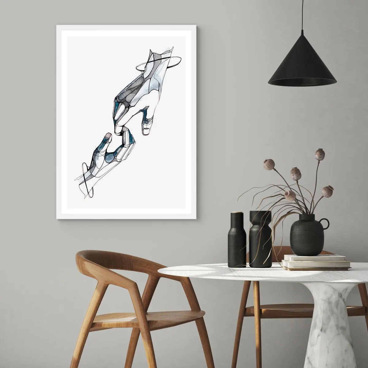 Plagát v bielom ráme - Dobré gesto - 30x40 cm