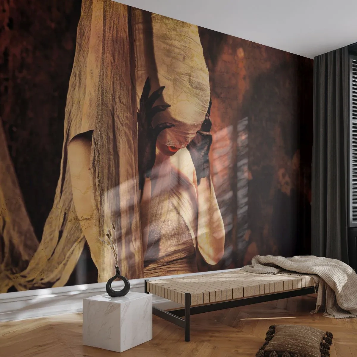 Fototapeta Premium Canvas - Medzi dobrom a zlom - Divadlo, Kus, Muž - 400x280 cm