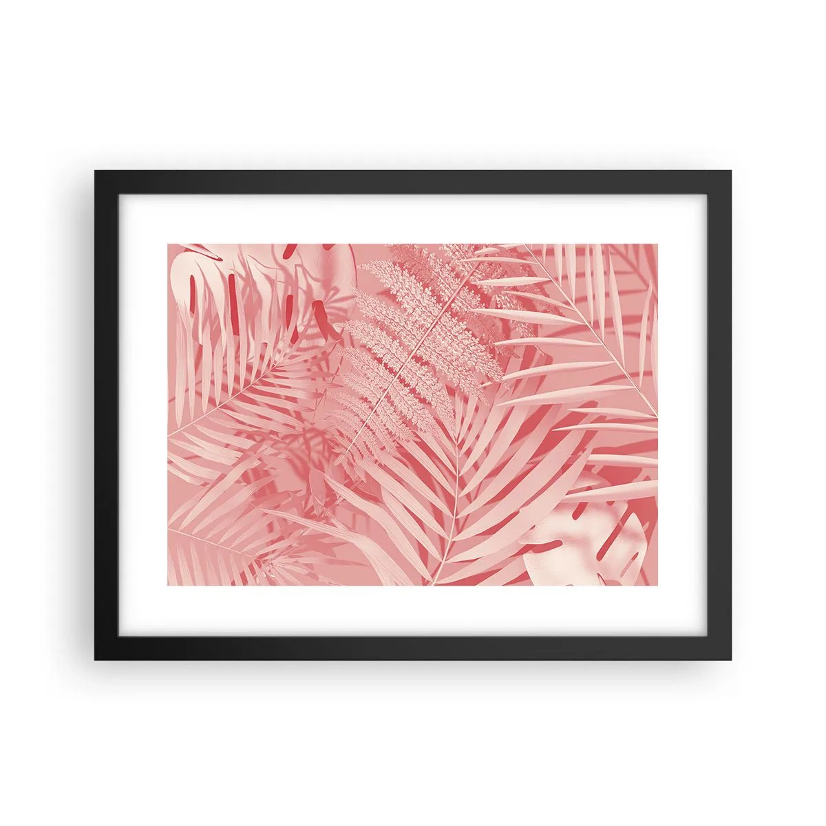 Plagát v čiernom ráme - Ružový koncept - 40x30 cm