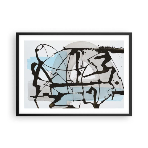 Plagát v čiernom ráme - Aj napriek tomu modrý - 70x50 cm