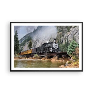 Plagát v čiernom ráme - A kam to? Kam? - 91x61 cm