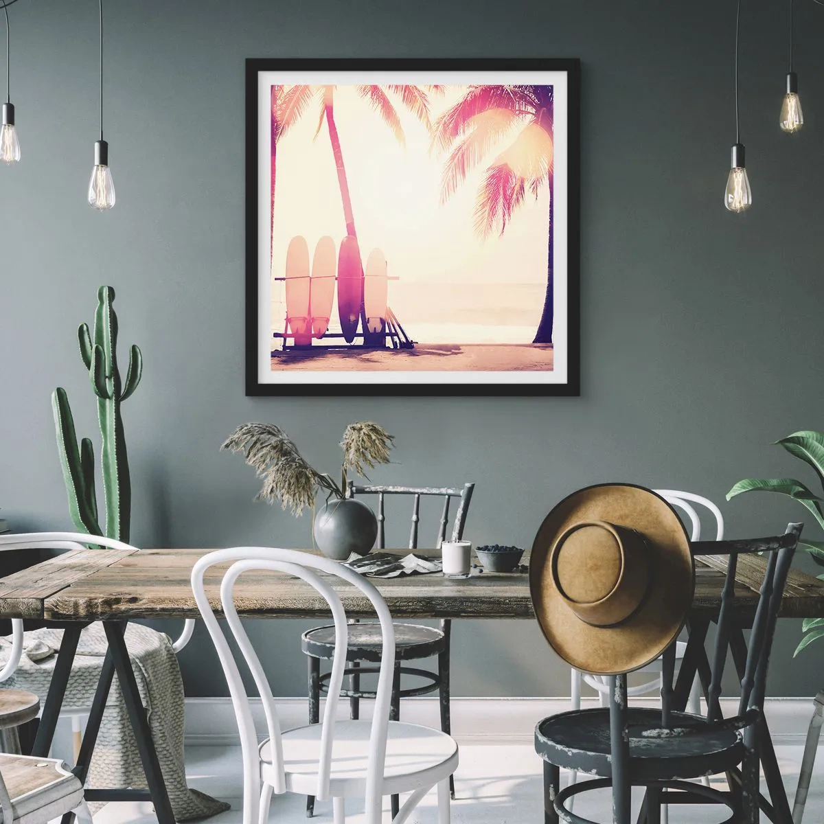 Plagát v čiernom ráme - Bude to skvelý deň - 60x60 cm