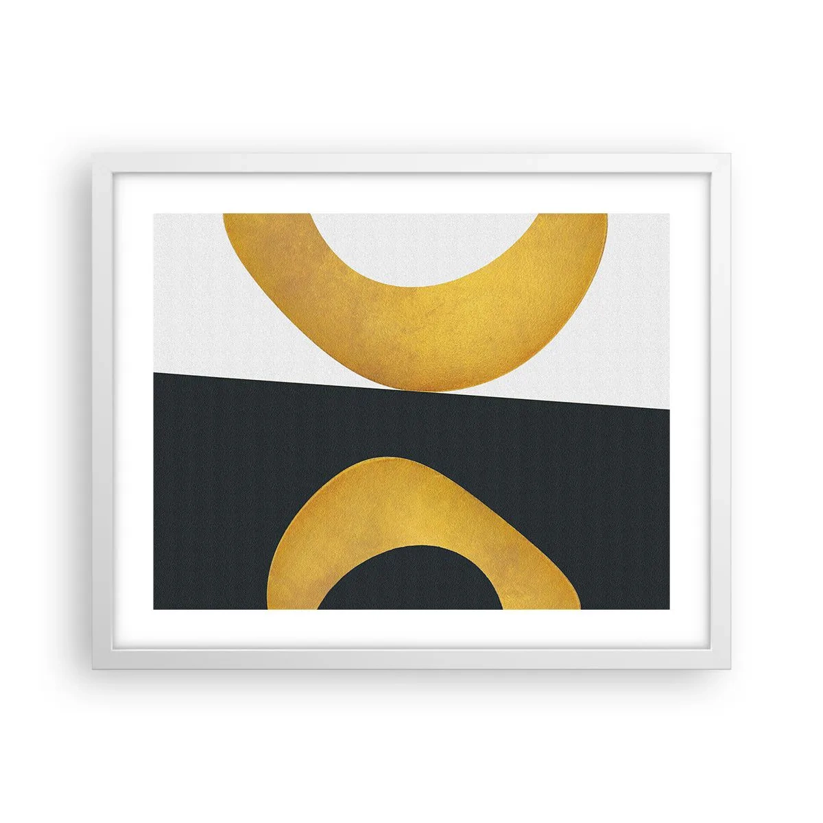 Plagát v bielom ráme - Po prvé: zlato - 50x40 cm