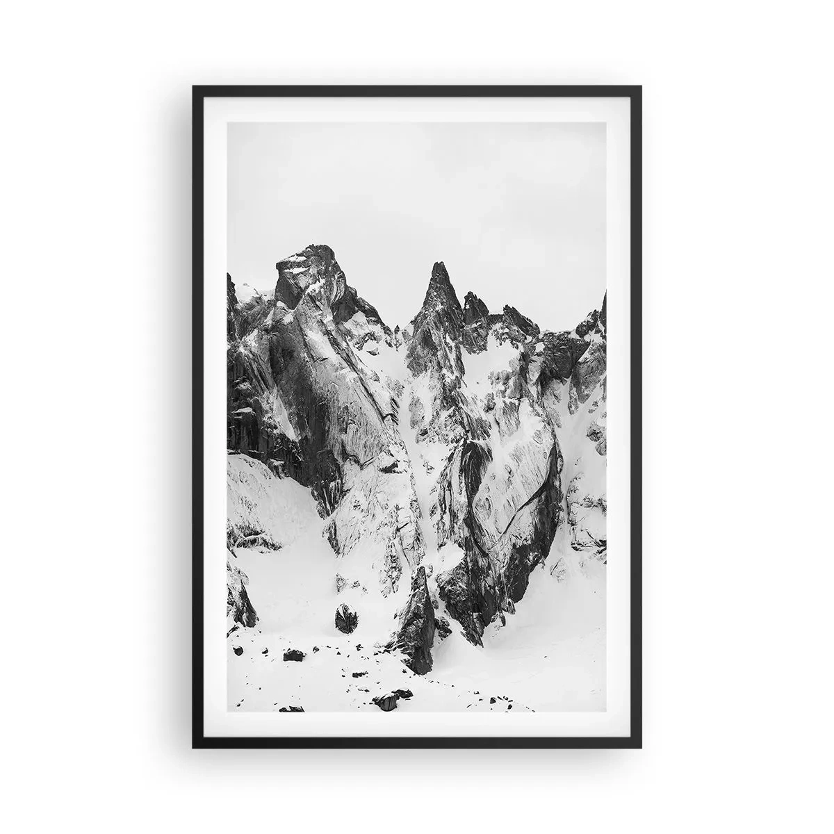 Plagát v čiernom ráme - Hrozivý žulový hrebeň - 61x91 cm