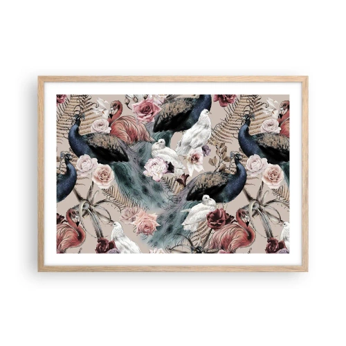 Plagát v ráme zo svetlého duba - V palácovej záhrade - 70x50 cm