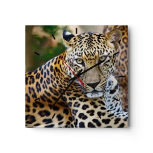 Nástenné hodiny - Divoký a pokojný - 30x30 cm