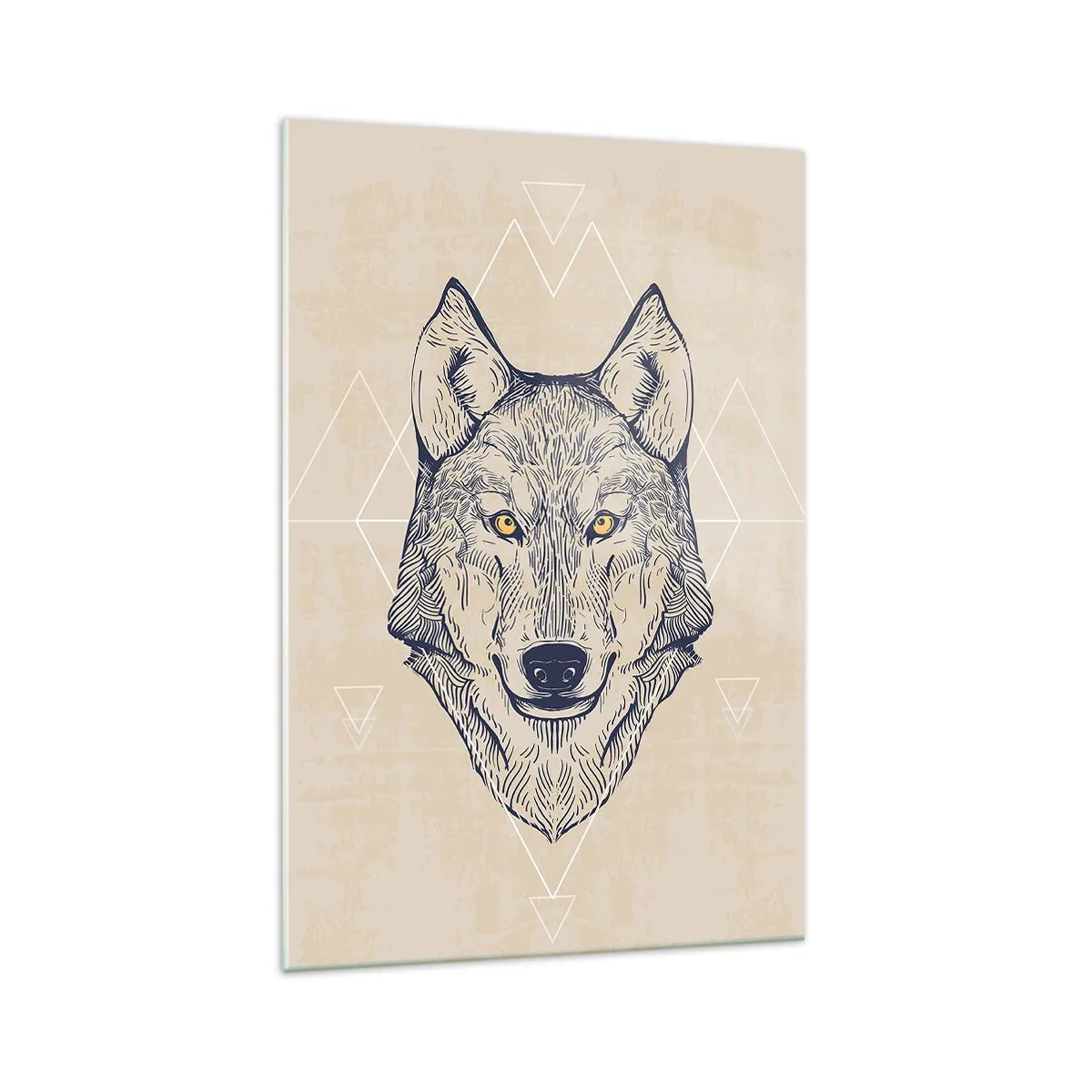 Obraz na skle - Alfa o prenikavom pohľade - 70x100 cm