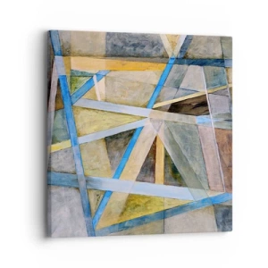 Obraz na plátne - Priamo alebo diagonálne? - 30x30 cm
