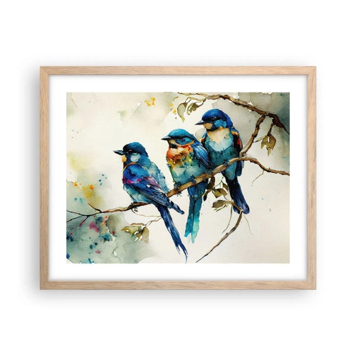 Plagát v ráme zo svetlého duba - Urazil sa? - 50x40 cm