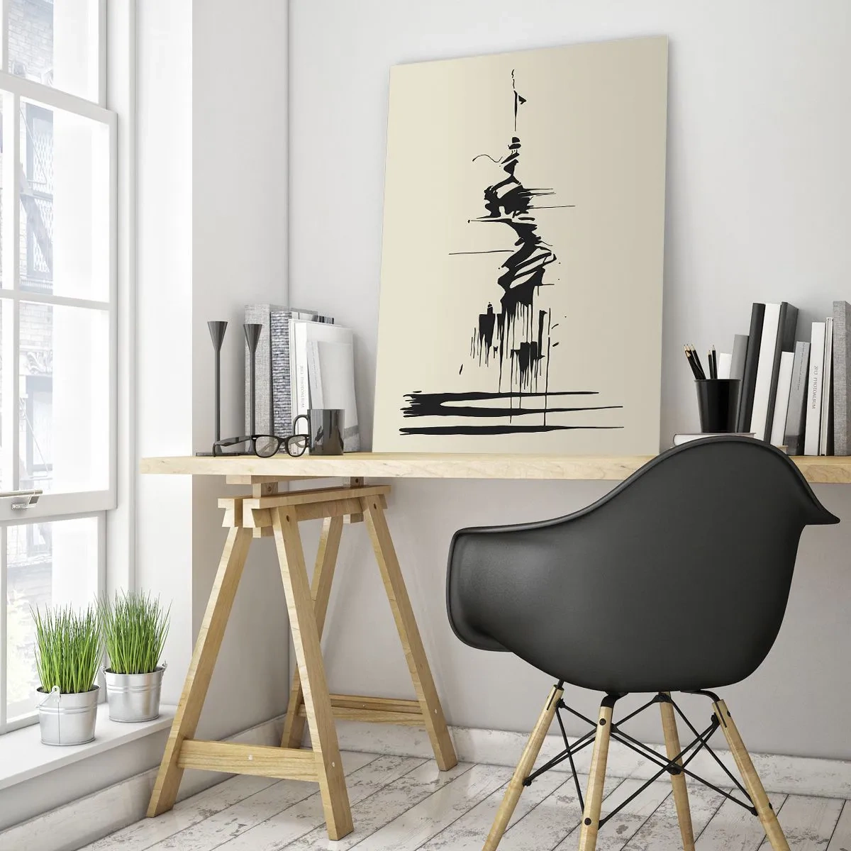 Obraz na skle - Rýchla abstrakcia - 70x100 cm