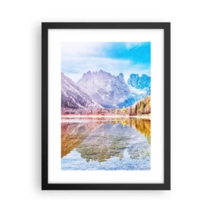 Plagát v čiernom ráme - A v horách už je jeseň - 30x40 cm