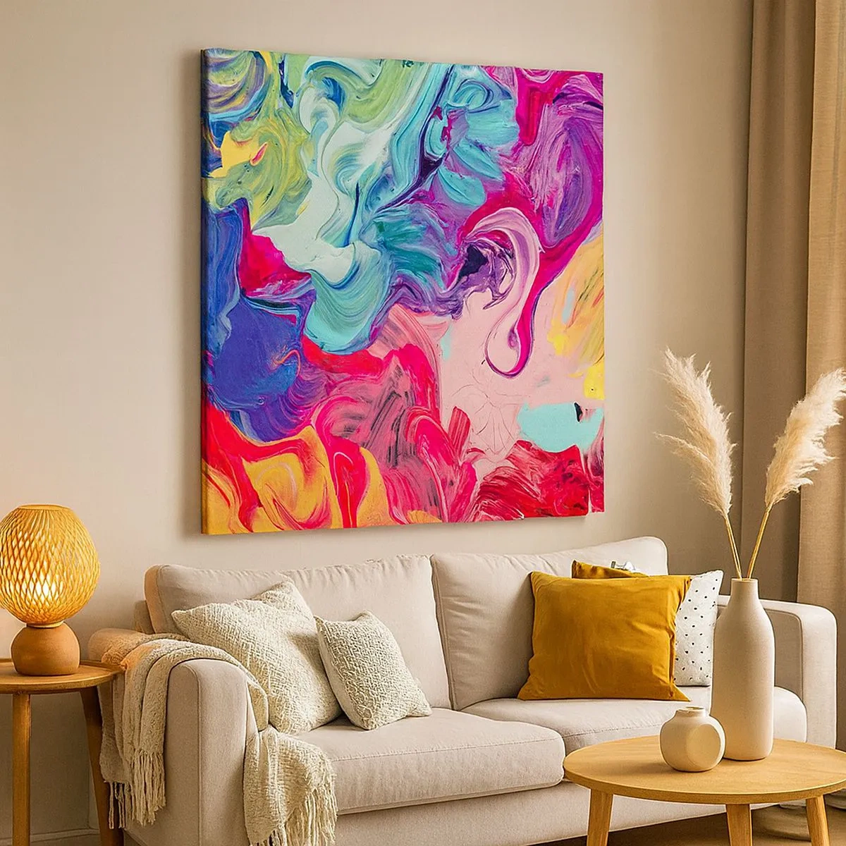 Obraz na plátne - Zrodenie farieb - 30x30 cm