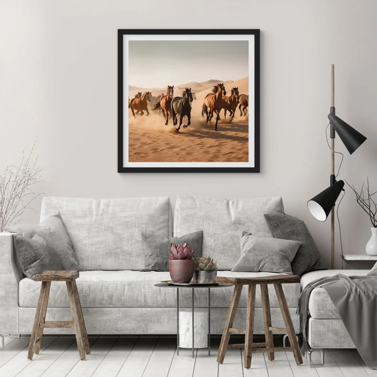 Plagát v čiernom ráme - Voľné ako vietor - 40x40 cm