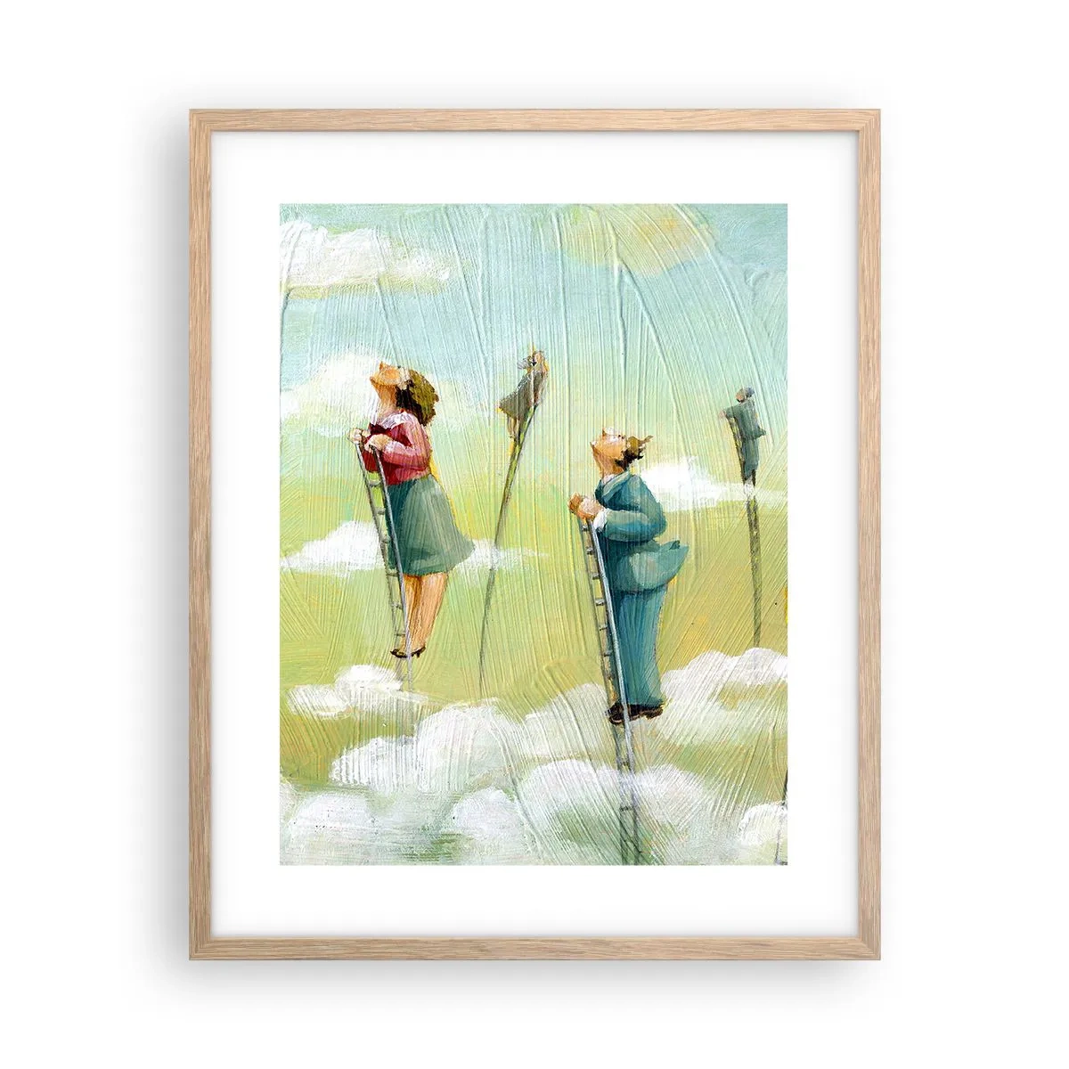 Plagát v ráme zo svetlého duba - Za svojim snom - 40x50 cm