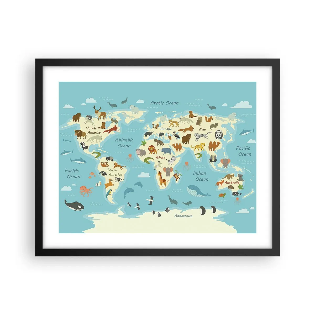 Plagát v čiernom ráme - Dobrí susedia - 50x40 cm