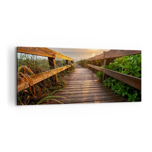 Obraz na plátne - A priamo k brehu - 100x40 cm