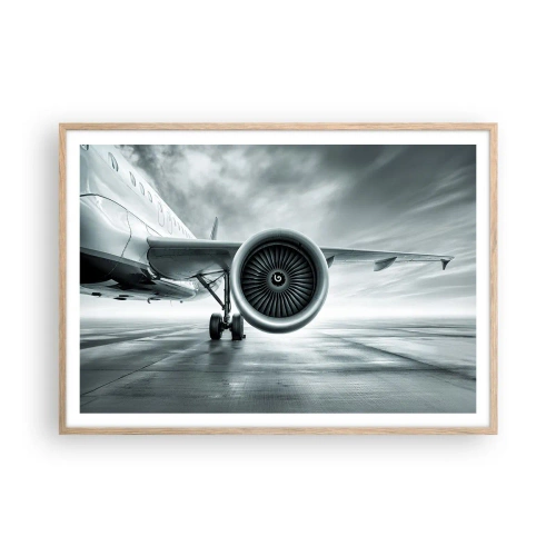 Plagát v ráme zo svetlého duba - Toto je sila! - 100x70 cm