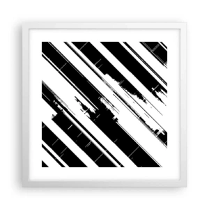 Plagát v bielom ráme - Intenzívna a dynamická kompozícia - 40x40 cm