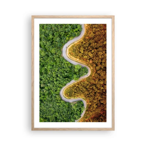 Plagát v ráme zo svetlého duba - Hranice a prelomy - 50x70 cm