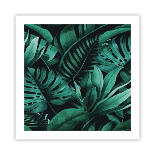 Plagát - Hĺbka tropickej zelene - 50x50 cm