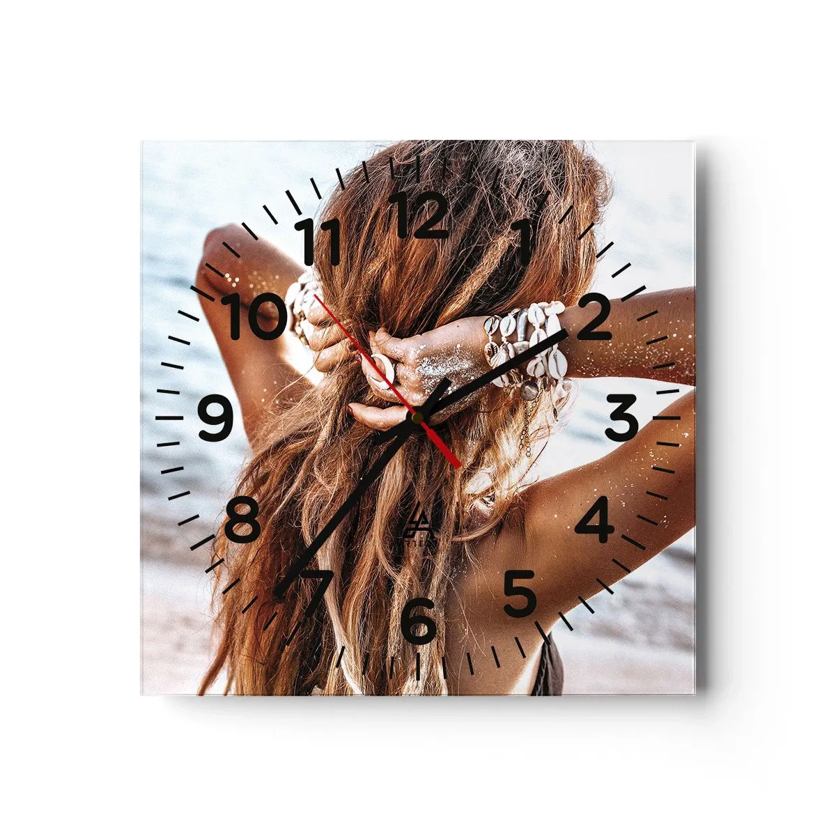 Nástenné hodiny - Sestra vody a slnka - 40x40 cm