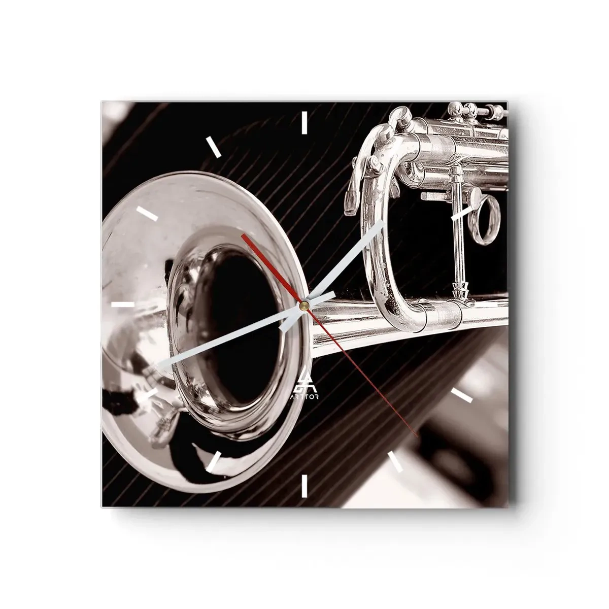 Nástenné hodiny - Hudobné cestovanie do 30. rokov - 40x40 cm