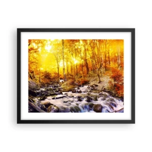 Plagát v čiernom ráme - Kamene zasadené do zlata a platiny - 50x40 cm